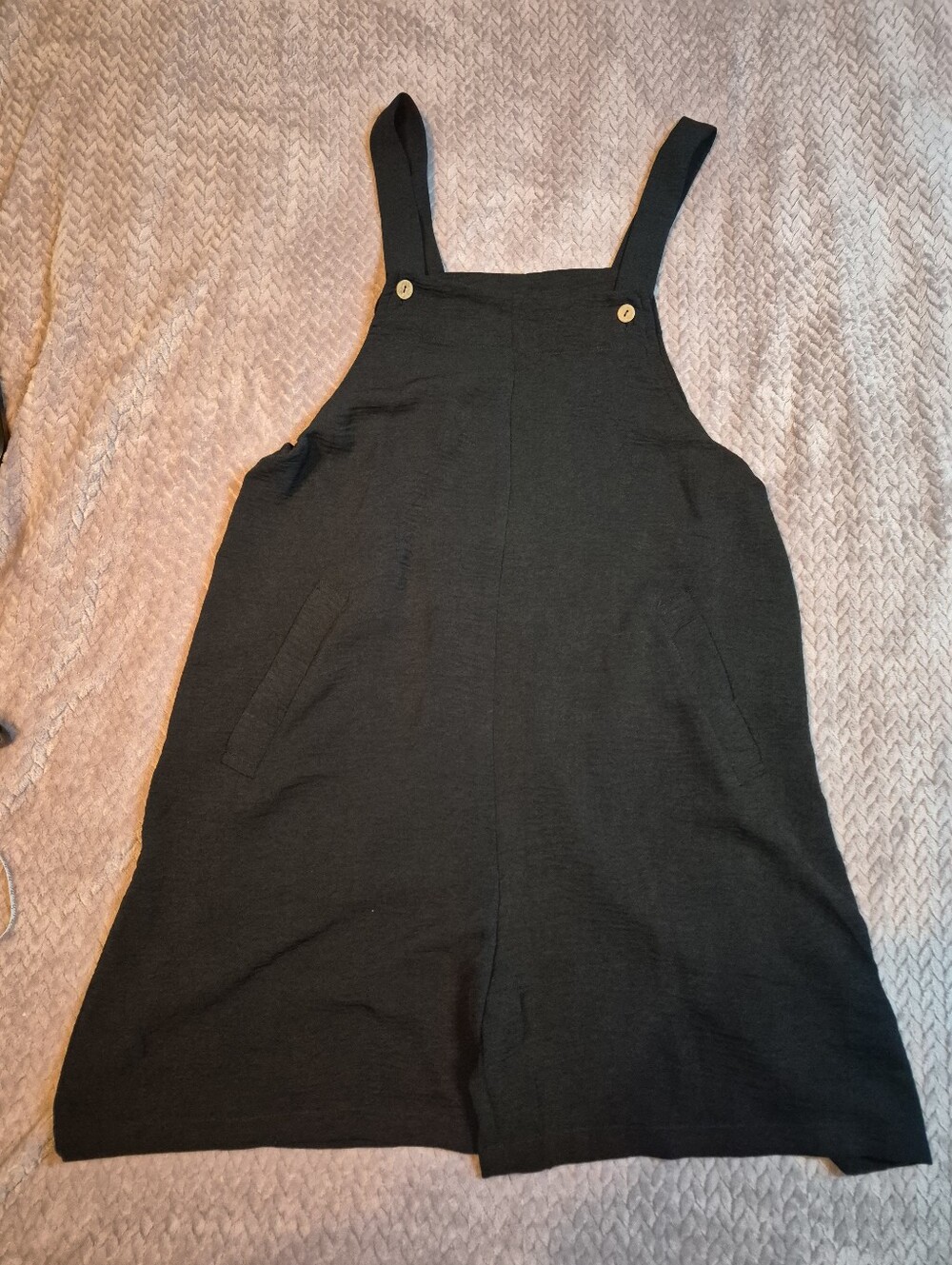 Women's Lepunnuo Black Loose Fit Sleeveless Boho Button-Strap Romper Medium NWOT - Picture 5 of 10